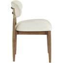  Color_Cream -- Riccio Cream Performance Fabric Upholstered Dining Side Chair IMAGE 3