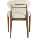  Color_Cream -- Riccio Cream Performance Fabric Upholstered Dining Side Chair IMAGE 4