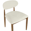  Color_Cream -- Riccio Cream Performance Fabric Upholstered Dining Side Chair IMAGE 6