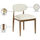  Color_Cream -- Riccio Cream Performance Fabric Upholstered Dining Side Chair IMAGE 9