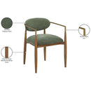  Color_Olive -- Riccio Olive Performance Fabric Upholstered Dining Arm Chair IMAGE 10