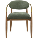  Color_Olive -- Riccio Olive Performance Fabric Upholstered Dining Arm Chair IMAGE 3