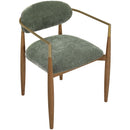  Color_Olive -- Riccio Olive Performance Fabric Upholstered Dining Arm Chair IMAGE 6