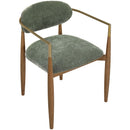 Meridian Riccio Olive Performance Fabric Upholstered Dining Arm Chair IMAGE 6