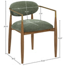  Color_Olive -- Riccio Olive Performance Fabric Upholstered Dining Arm Chair IMAGE 9