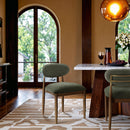  Meridian Riccio Olive Performance Fabric Upholstered Dining Side Chair IMAGE 2