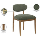  Color_Olive -- Riccio Olive Performance Fabric Upholstered Dining Side Chair IMAGE 9