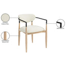  Meridian Riccio Cream Performance Fabric Upholstered Dining Arm Chair IMAGE 10