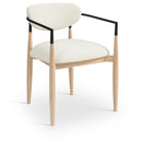  Meridian Riccio Cream Performance Fabric Upholstered Dining Arm Chair IMAGE 1