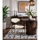  Meridian Riccio Cream Performance Fabric Upholstered Dining Arm Chair IMAGE 2