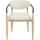  Meridian Riccio Cream Performance Fabric Upholstered Dining Arm Chair IMAGE 3