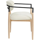  Meridian Riccio Cream Performance Fabric Upholstered Dining Arm Chair IMAGE 4