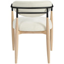  Meridian Riccio Cream Performance Fabric Upholstered Dining Arm Chair IMAGE 5