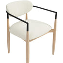  Meridian Riccio Cream Performance Fabric Upholstered Dining Arm Chair IMAGE 6