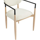  Meridian Riccio Cream Performance Fabric Upholstered Dining Arm Chair IMAGE 7