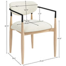 Meridian Riccio Cream Performance Fabric Upholstered Dining Arm Chair IMAGE 9