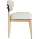  Meridian Riccio Cream Performance Fabric Upholstered Dining Side Chair IMAGE 3
