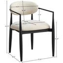  Meridian Riccio Beige Performance Fabric Upholstered Dining Arm Chair IMAGE 9