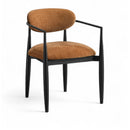 Color_Cognac -- Riccio Cognac Performance Fabric Upholstered Dining Arm Chair IMAGE 1