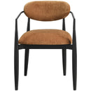  Color_Cognac -- Riccio Cognac Performance Fabric Upholstered Dining Arm Chair IMAGE 3