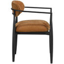  Meridian Riccio Cognac Performance Fabric Upholstered Dining Arm Chair IMAGE 4