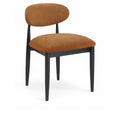  Color_Cognac -- Riccio Cognac Performance Fabric Upholstered Dining Side Chair IMAGE 1