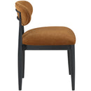  Color_Cognac -- Riccio Cognac Performance Fabric Upholstered Dining Side Chair IMAGE 3