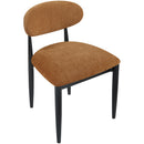  Color_Cognac -- Riccio Cognac Performance Fabric Upholstered Dining Side Chair IMAGE 5