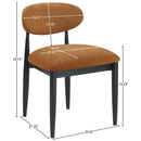  Color_Cognac -- Riccio Cognac Performance Fabric Upholstered Dining Side Chair IMAGE 8