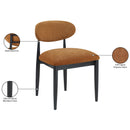  Color_Cognac -- Riccio Cognac Performance Fabric Upholstered Dining Side Chair IMAGE 9