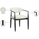  Meridian Riccio Cream Performance Fabric Upholstered Dining Arm Chair IMAGE 10