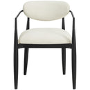  Meridian Riccio Cream Performance Fabric Upholstered Dining Arm Chair IMAGE 3