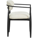  Meridian Riccio Cream Performance Fabric Upholstered Dining Arm Chair IMAGE 4