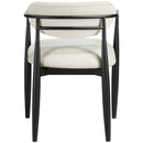  Color_Cream -- Riccio Cream Performance Fabric Upholstered Dining Arm Chair IMAGE 5
