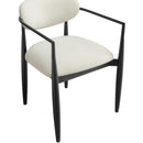 Meridian Riccio Cream Performance Fabric Upholstered Dining Arm Chair IMAGE 6