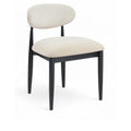  Color_Cream -- Riccio Cream Performance Fabric Upholstered Dining Side Chair IMAGE 1