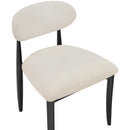  Color_Cream -- Riccio Cream Performance Fabric Upholstered Dining Side Chair IMAGE 6