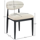  Color_Cream -- Riccio Cream Performance Fabric Upholstered Dining Side Chair IMAGE 8