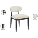  Color_Cream -- Riccio Cream Performance Fabric Upholstered Dining Side Chair IMAGE 9