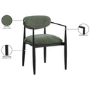  Color_Olive -- Riccio Olive Performance Fabric Upholstered Dining Arm Chair IMAGE 10
