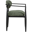  Color_Olive -- Riccio Olive Performance Fabric Upholstered Dining Arm Chair IMAGE 4