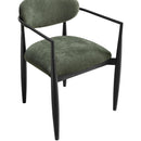  Color_Olive -- Riccio Olive Performance Fabric Upholstered Dining Arm Chair IMAGE 6