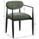  Color_Olive -- Riccio Olive Performance Fabric Upholstered Dining Arm Chair IMAGE 9