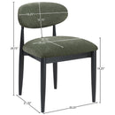  Color_Olive -- Riccio Olive Performance Fabric Upholstered Dining Side Chair IMAGE 8