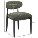  Meridian Riccio Olive Performance Fabric Upholstered Dining Side Chair IMAGE 8