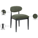  Color_Olive -- Riccio Olive Performance Fabric Upholstered Dining Side Chair IMAGE 9