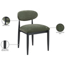  Meridian Riccio Olive Performance Fabric Upholstered Dining Side Chair IMAGE 9