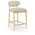 Color_Taupe -- Riccio Taupe Vegan Leather Upholstered Stool IMAGE 1
