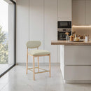  Color_Taupe -- Riccio Taupe Vegan Leather Upholstered Stool IMAGE 2