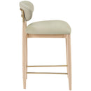  Color_Taupe -- Riccio Taupe Vegan Leather Upholstered Stool IMAGE 4